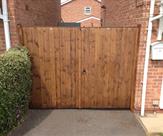 8ft wide x 6ft high Matchboard Tongue and Groove Double Gates Front Image